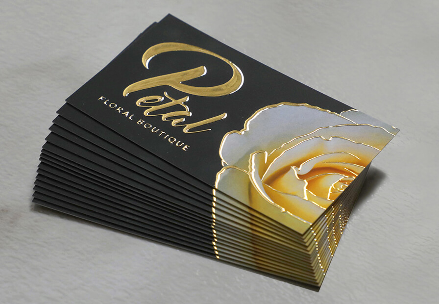 Plastic Digital Gold Glitter card logo Foil Visiting Card
